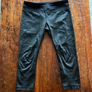 Lululemon workout leggings, black camo, worn